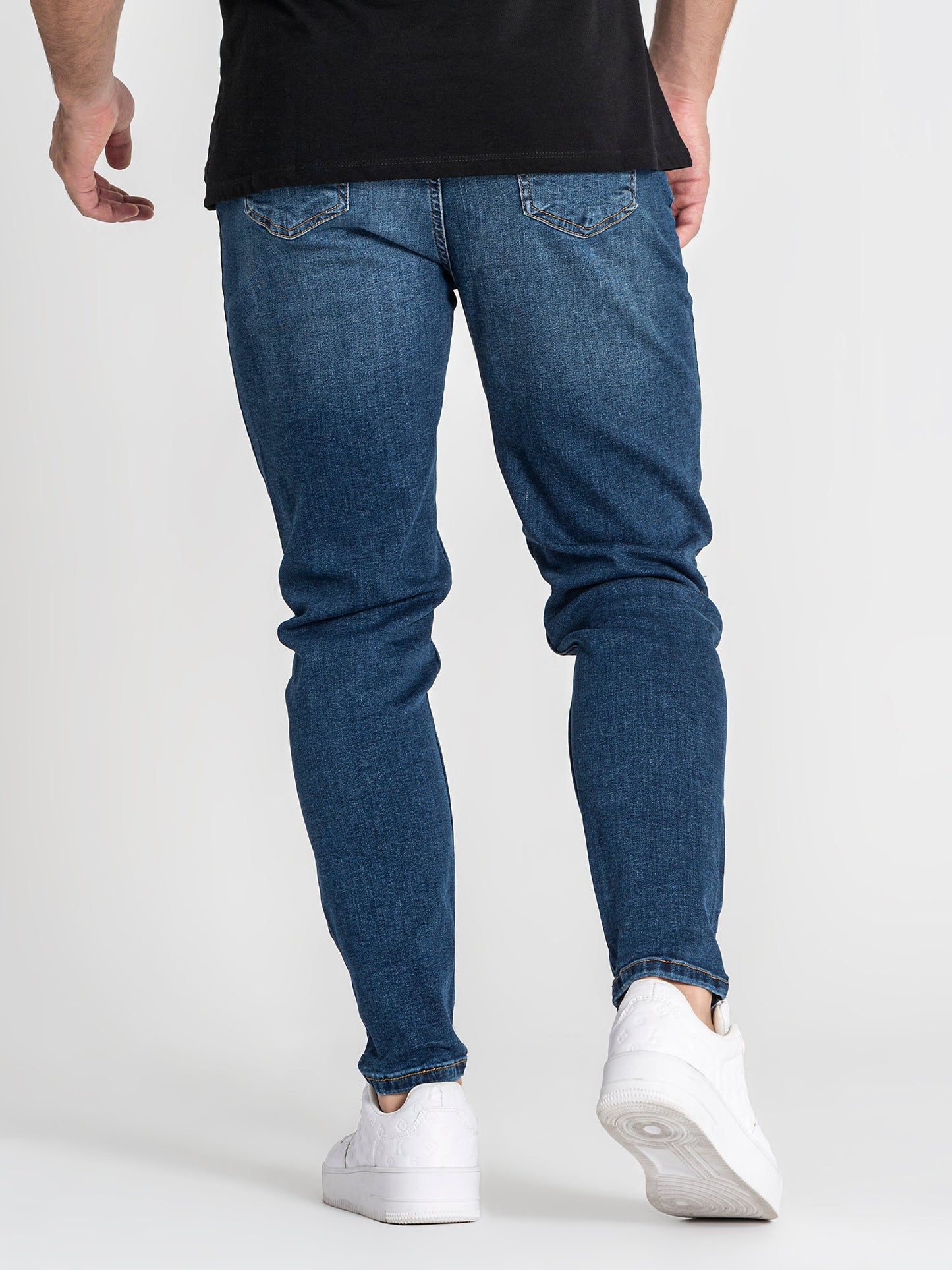 Dark Blue Carrot Leg Jeans