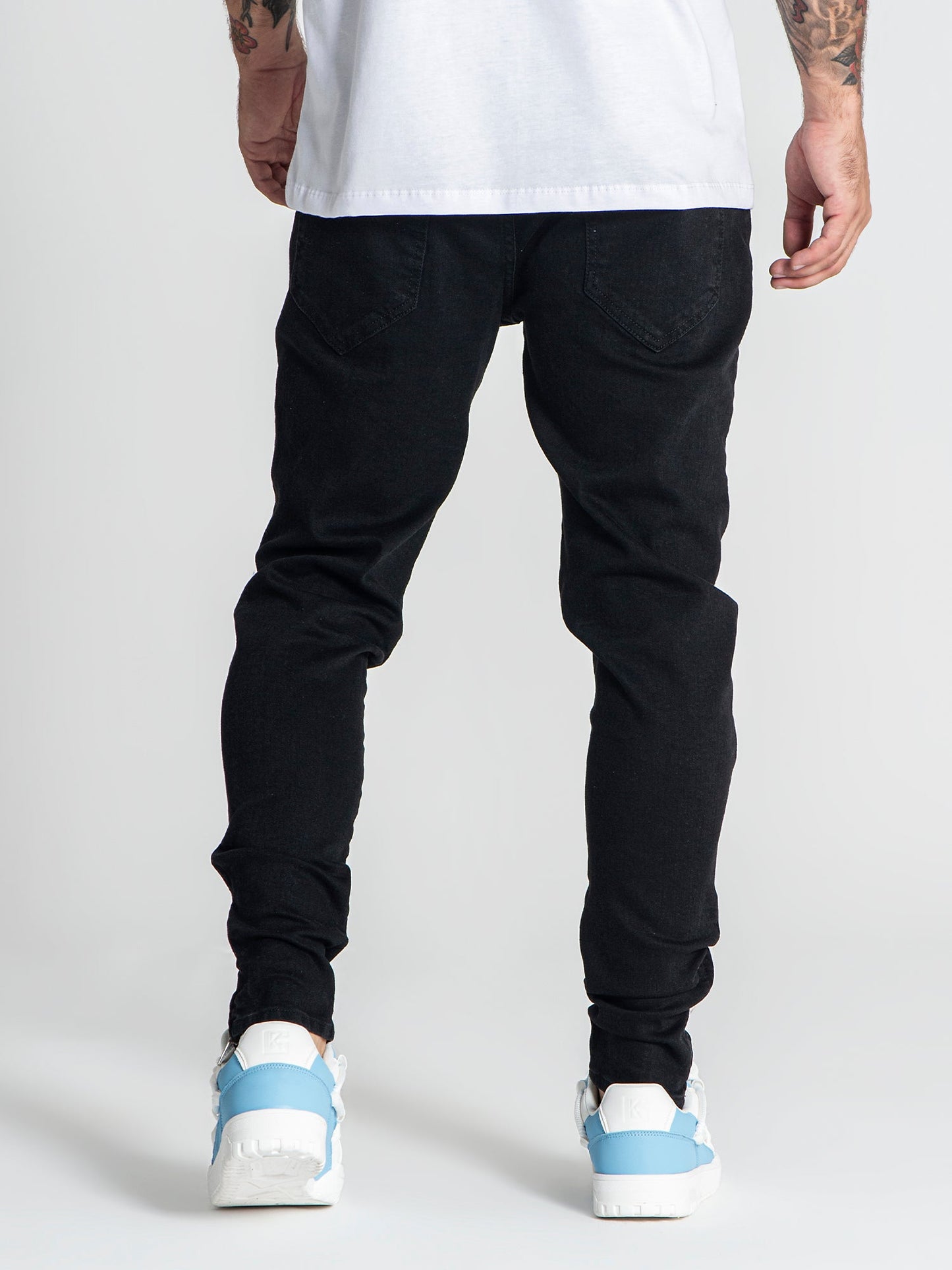 Black Button Up Zipper Jeans