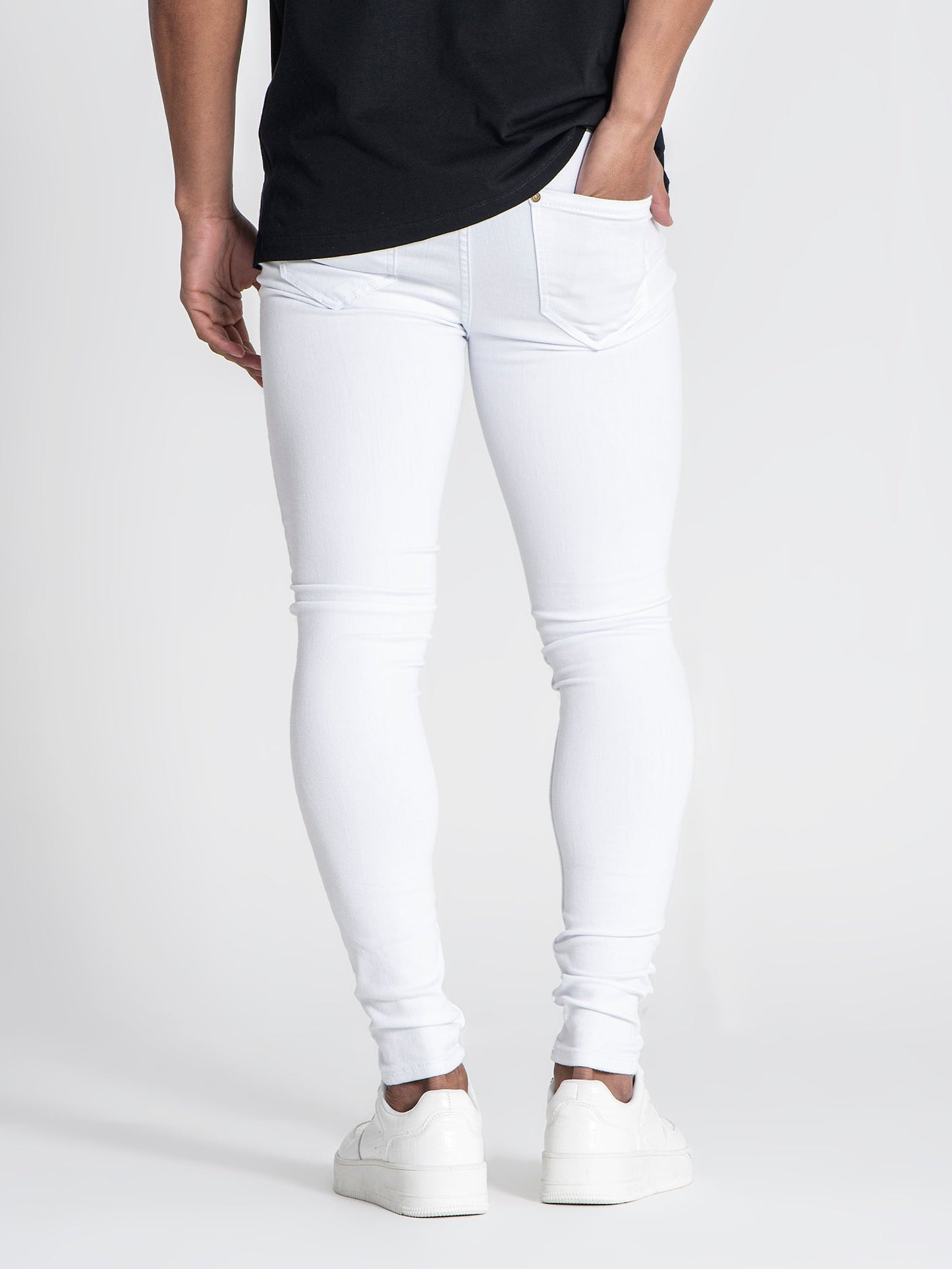 White Core Ripped Jeans