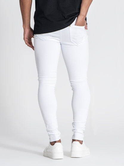 White Core Ripped Jeans