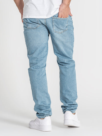 Light Blue Straight-Leg Jeans