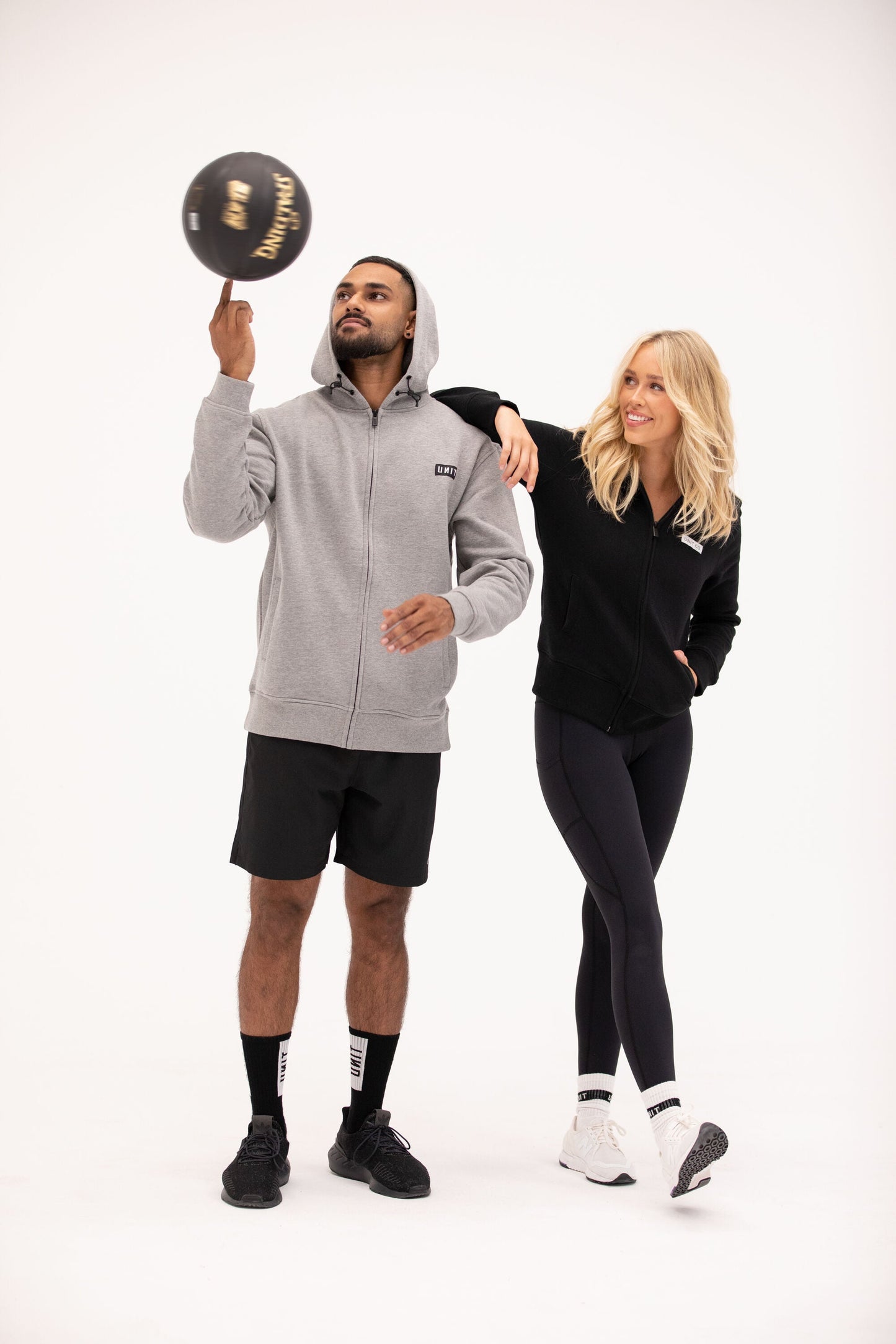 UNIT Mens Stack Zip Thru Hoodie