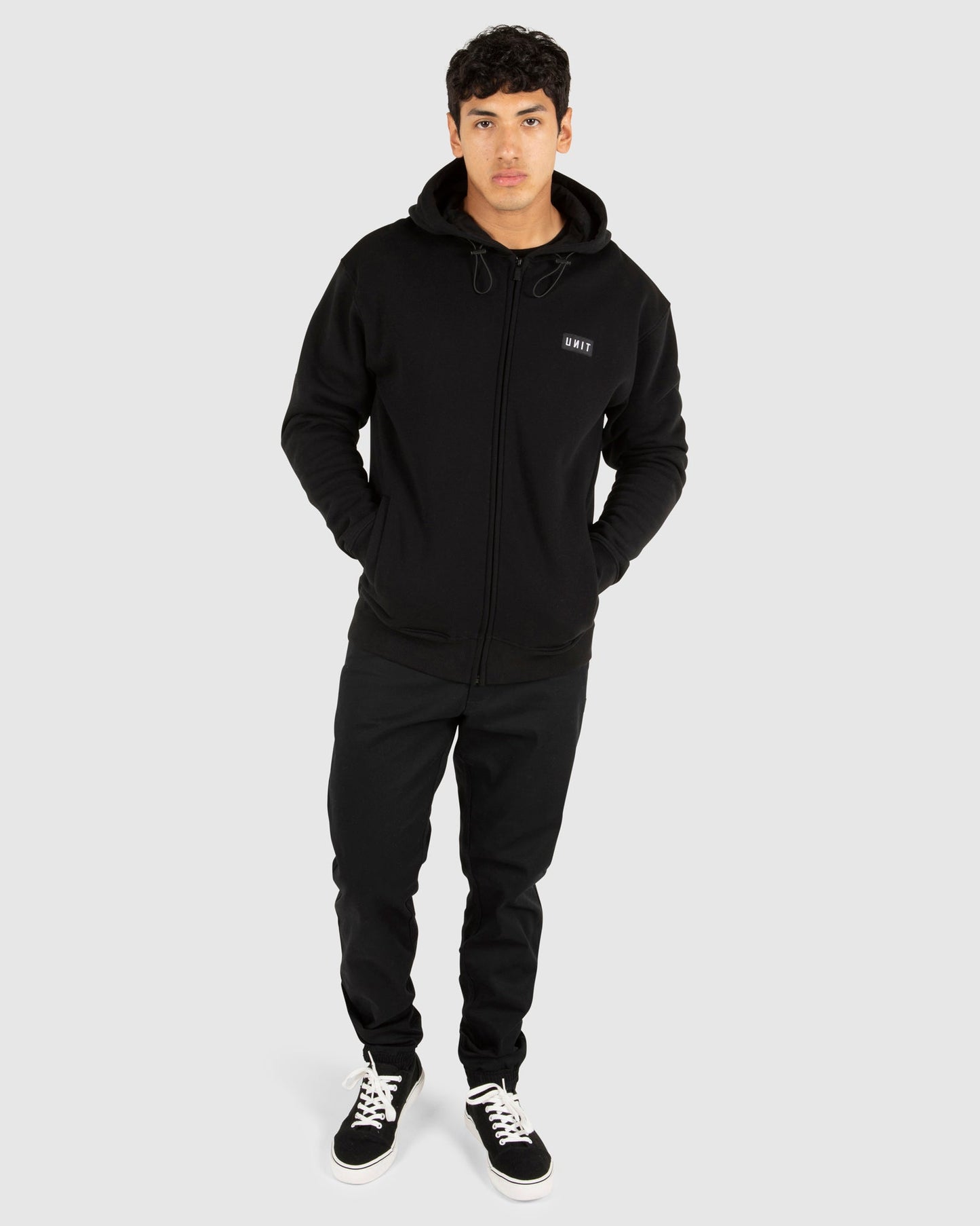 UNIT Mens Stack Zip Thru Hoodie