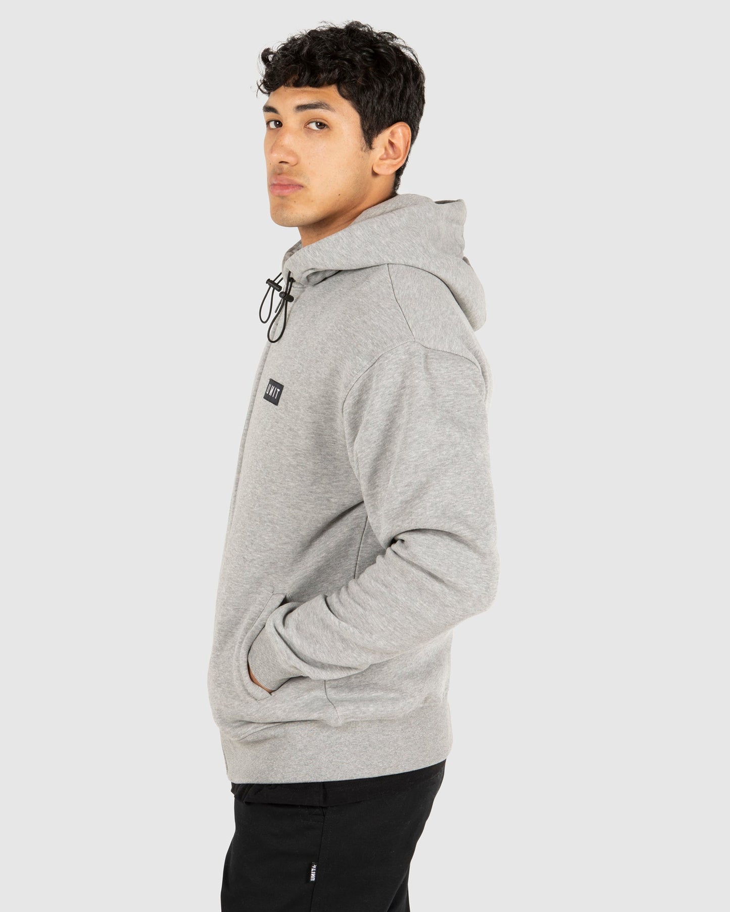 UNIT Mens Stack Zip Thru Hoodie