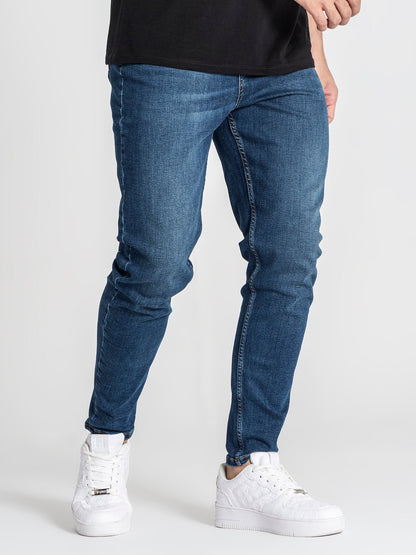 Dark Blue Carrot Leg Jeans