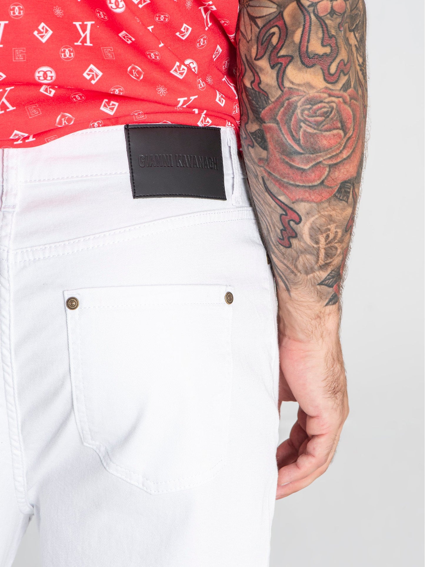 White Carrot Leg Jeans