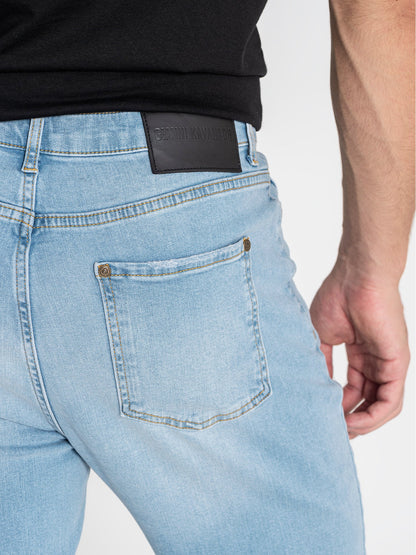 Light Blue Carrot Leg Jeans