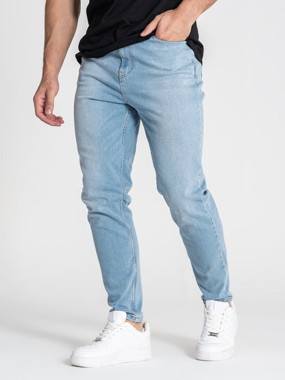 Light Blue Carrot Leg Jeans