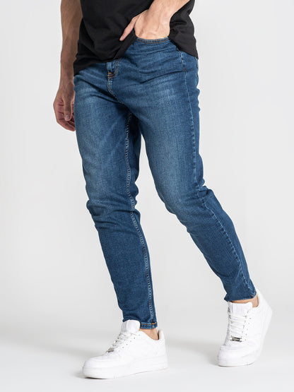 Dark Blue Carrot Leg Jeans