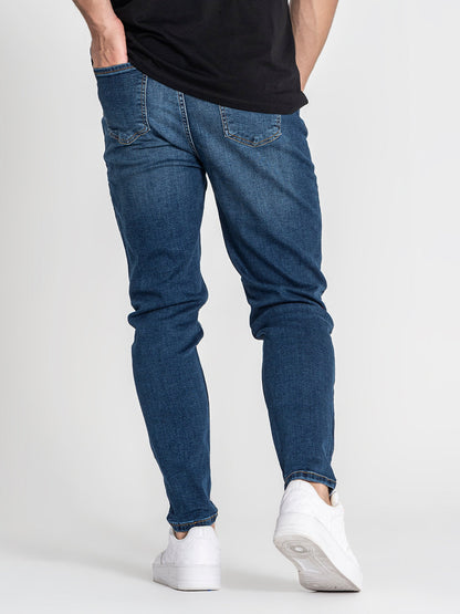Dark Blue Carrot Leg Jeans