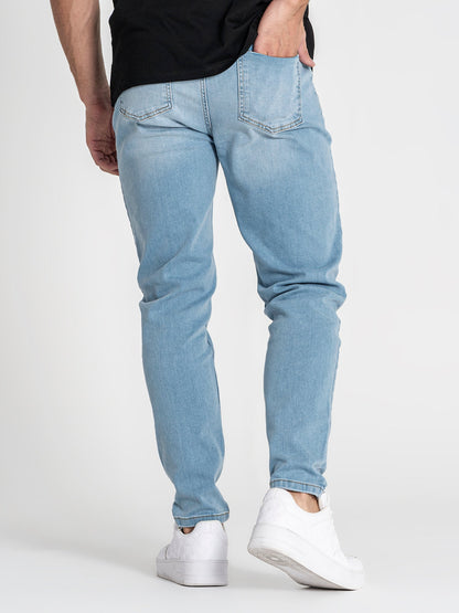 Light Blue Carrot Leg Jeans