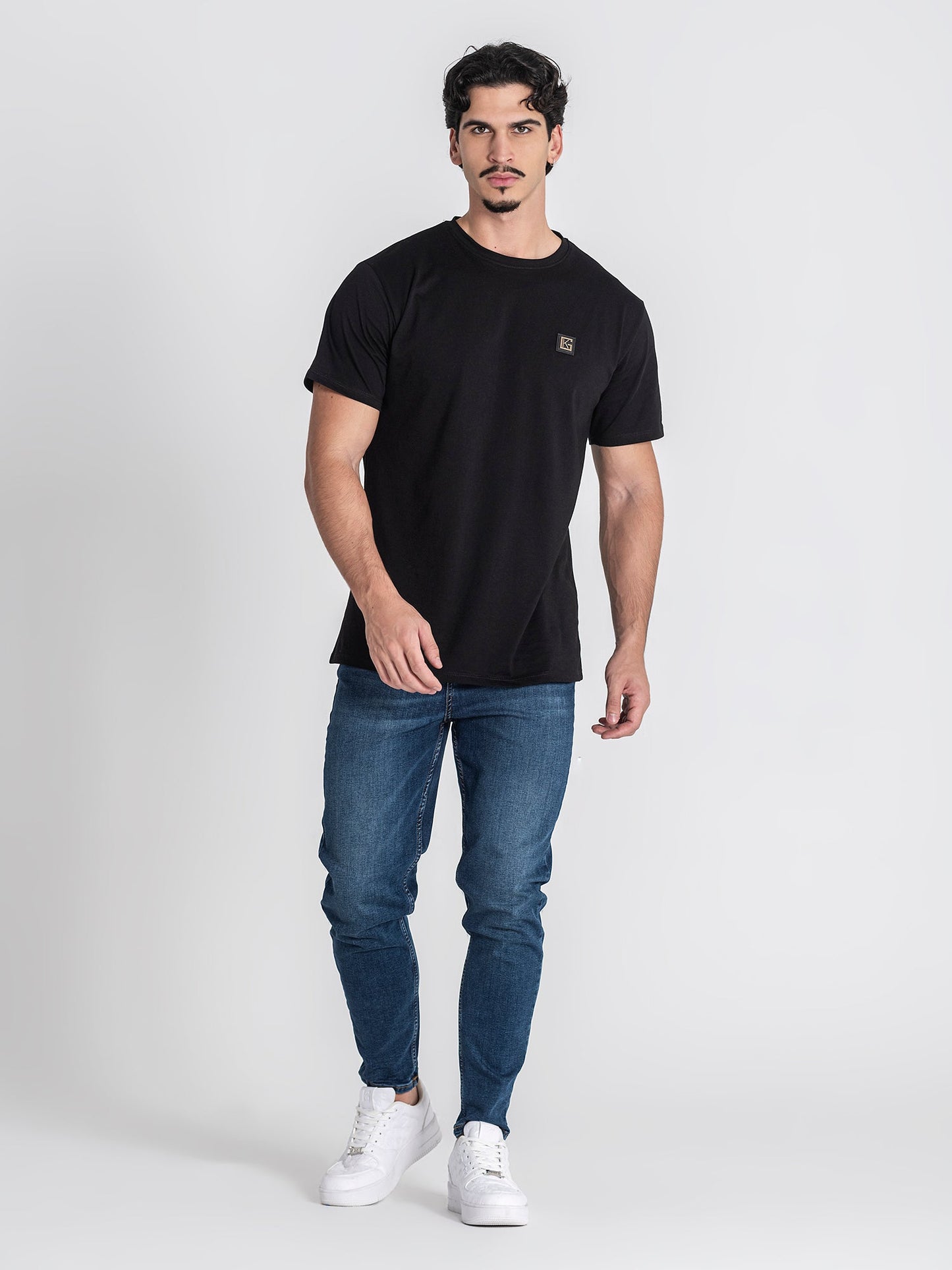 Dark Blue Carrot Leg Jeans