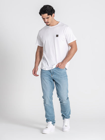 Light Blue Straight-Leg Jeans