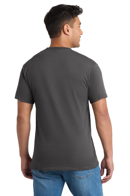 Mens Core Short Sleeve Crewneck T-Shirt w/ Pocket - Charcoal Grey