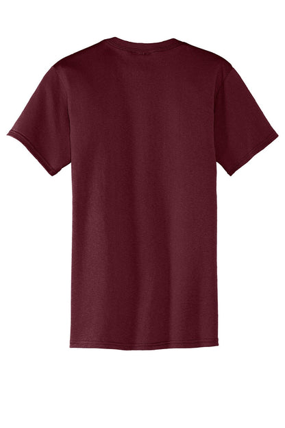 Mens Core Short Sleeve Crewneck T-Shirt w/ Pocket - Athletic Maroon